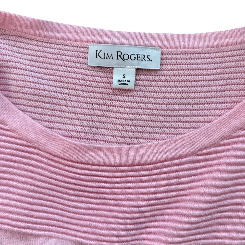 Kim Rogers Button Shoulder Ribbed Knit Sweater‎